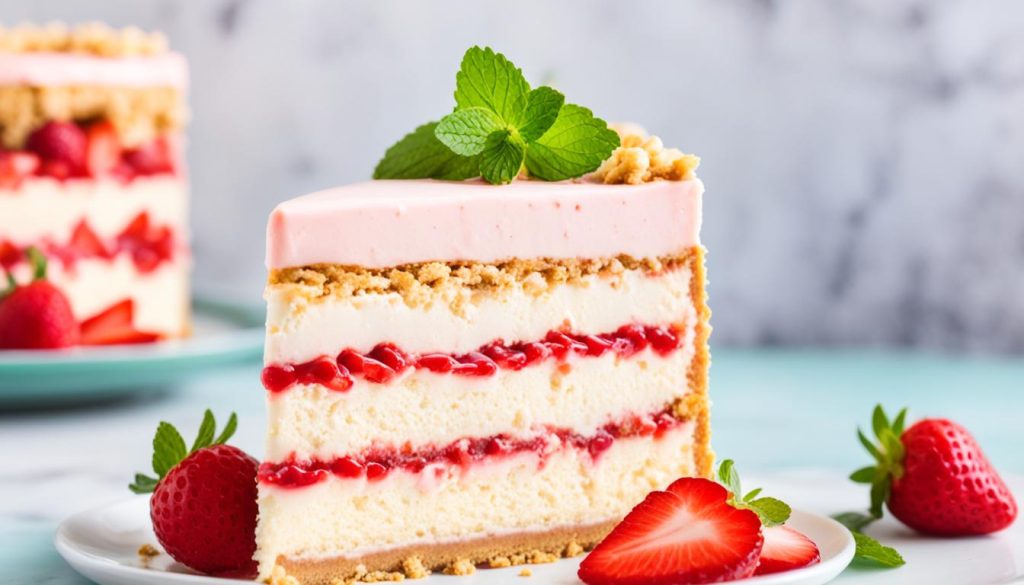 Strawberry Crunch Cheesecake Cake