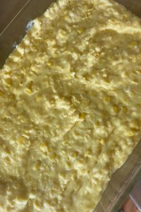 Sweet Corn Casserole is a classic side dish recipe that the entire family will love.  Jiffy Cornbread mix is the base of old fashioned creamed corn casserole, and the addition of honey takes this tasty dish from good to great.