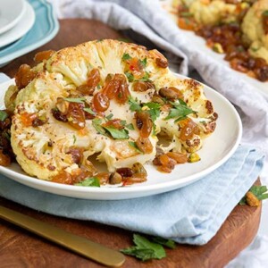 Sweet and Sour Roasted Cauliflower Steaks