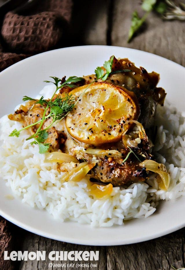 Baked Lemon Chicken Thighs﻿