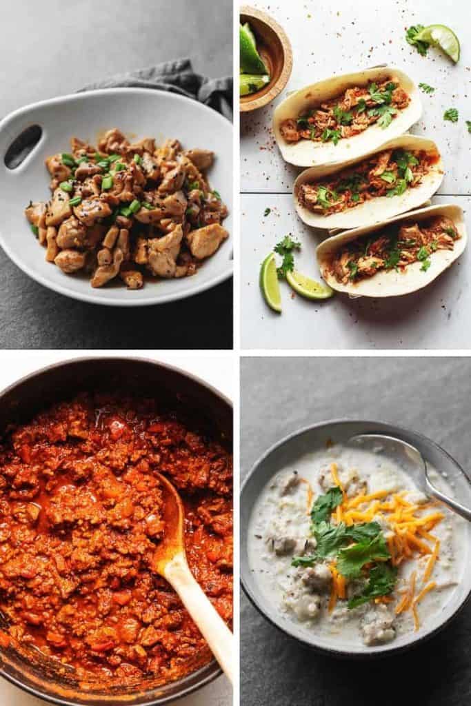 collage of 4 easy meals