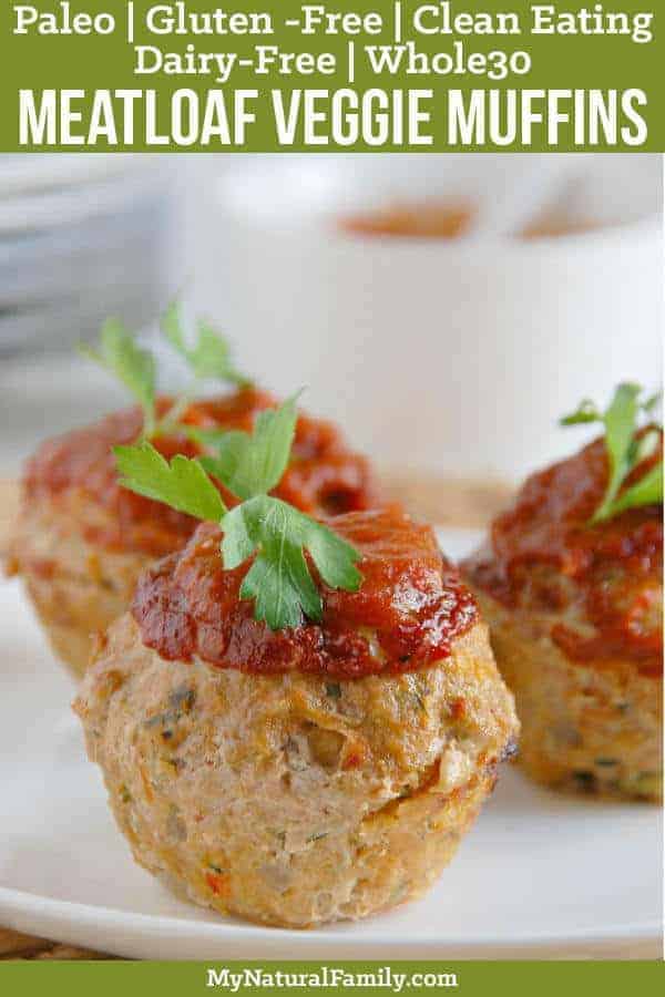 Veggie Paleo Meatloaf Muffins Recipe {Paleo, Clean Eating, Gluten-Free, Dairy-Free, Whole30}