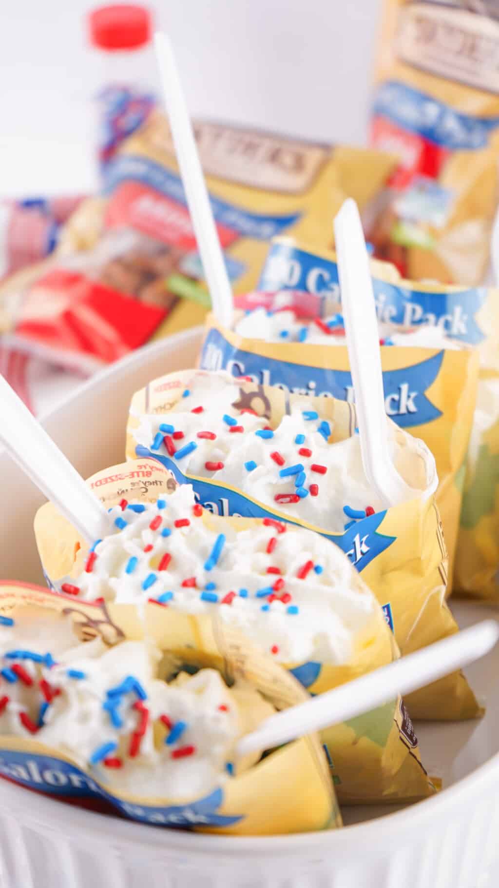 Walking Jello Pretzel Salads in large casserole dish