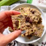 holding Zucchini Oatmeal Bar