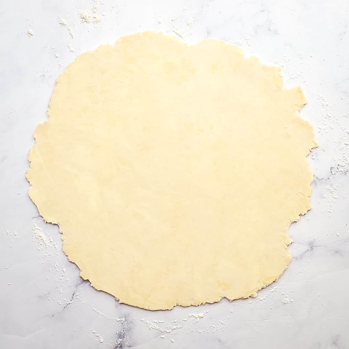 rolled out pie dough
