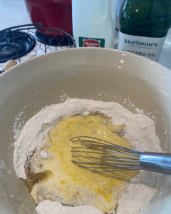 ingreditens mixed in a bowl