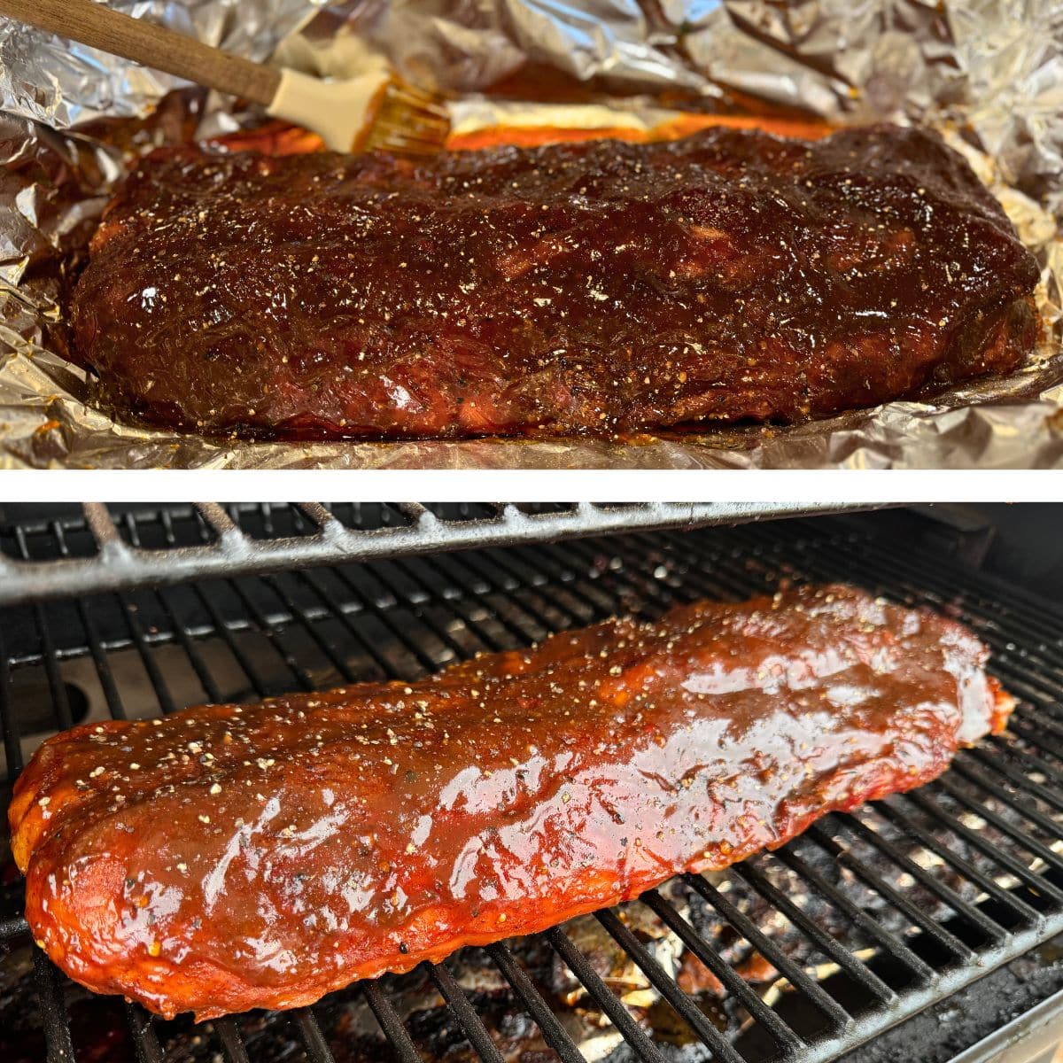 after 2nd smoke added bbq sauce placed back on smoker for last 60 minutes