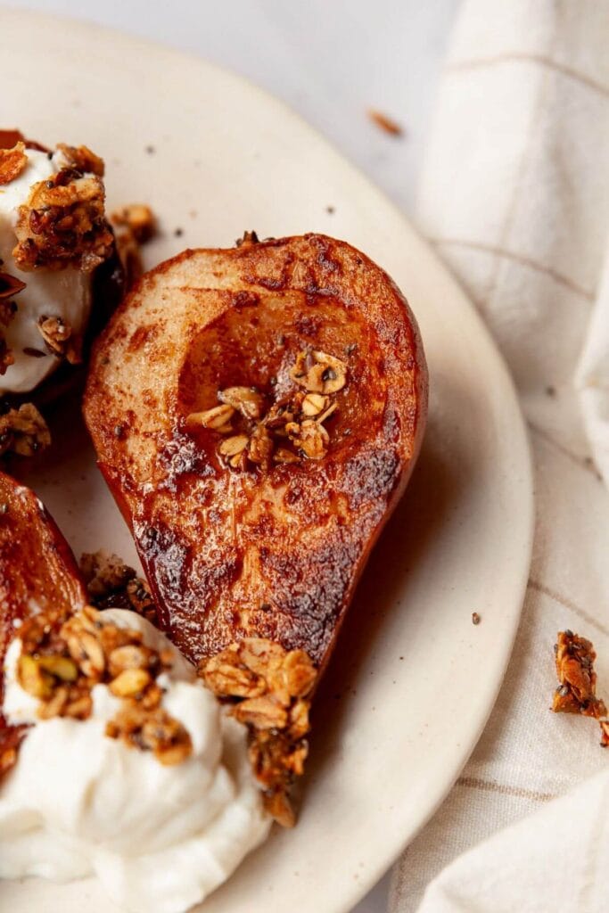 vegan air fryer pears