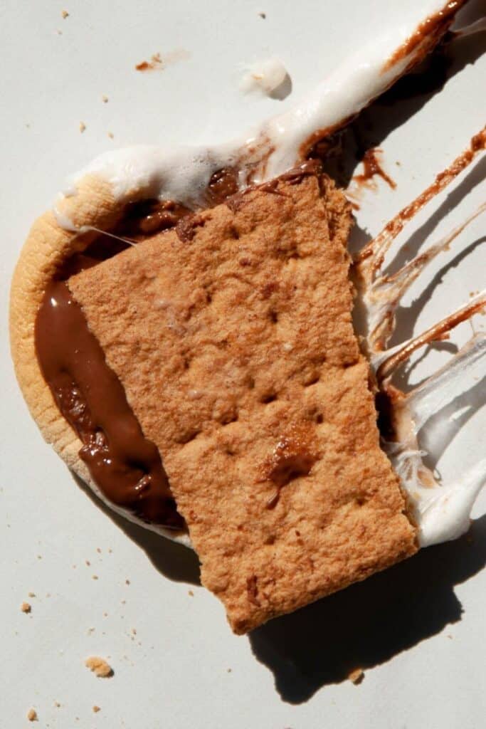 close up of air fried s'more to show texture