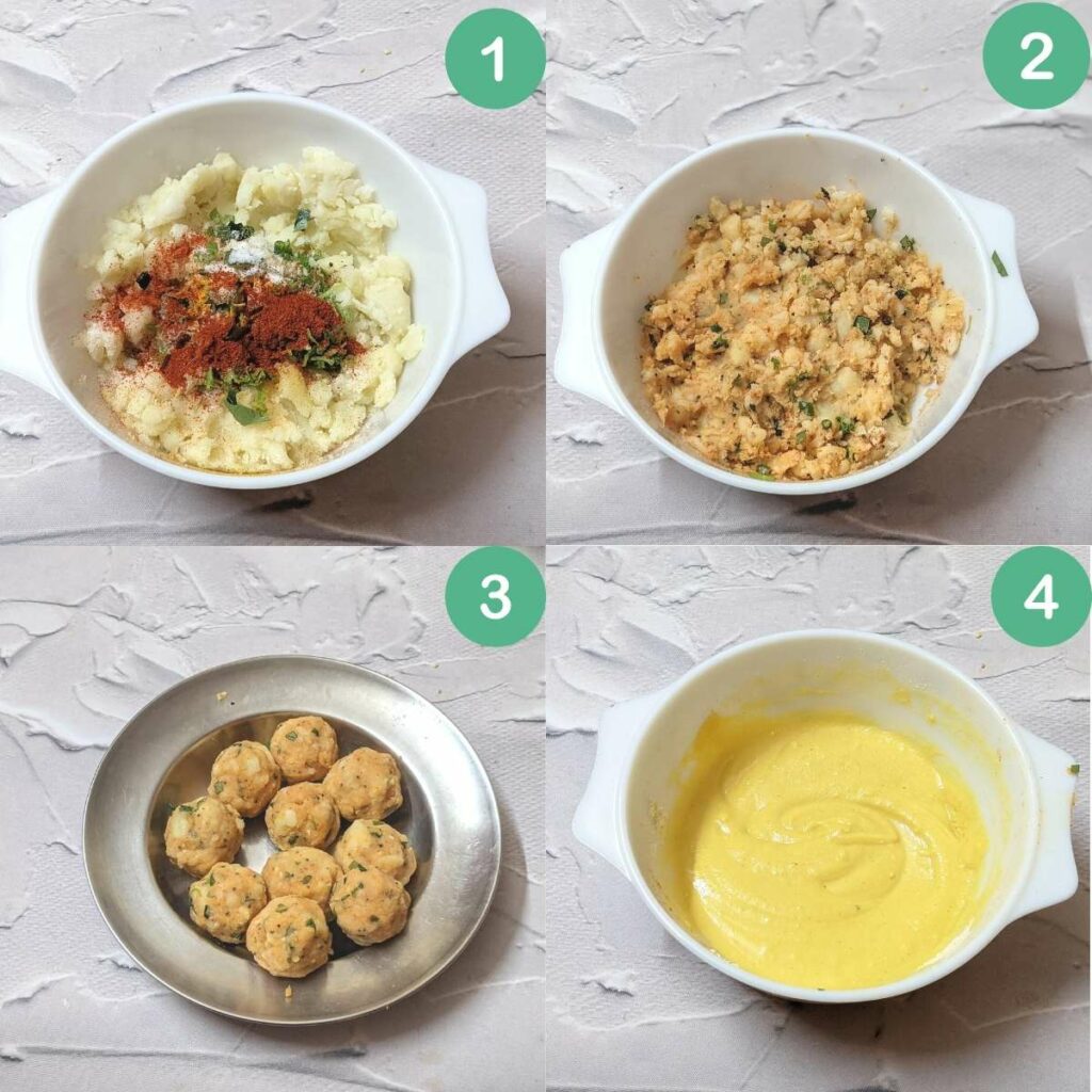 Process shots for making batata vada