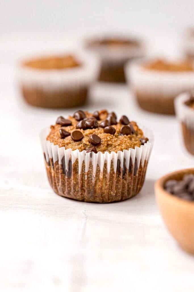 almond flour chocolate chip banana muffins
