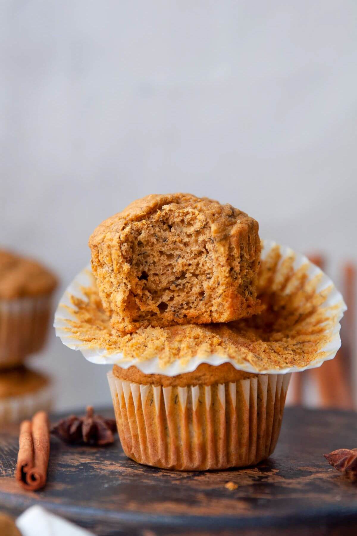 Easy and healthy banana pumpkin muffins that are gluten-free.
