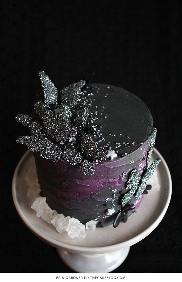 How to make a creepy-cool Black Butterfly Cake for Halloween! | Erin Gardner for TheCakeBlog.com