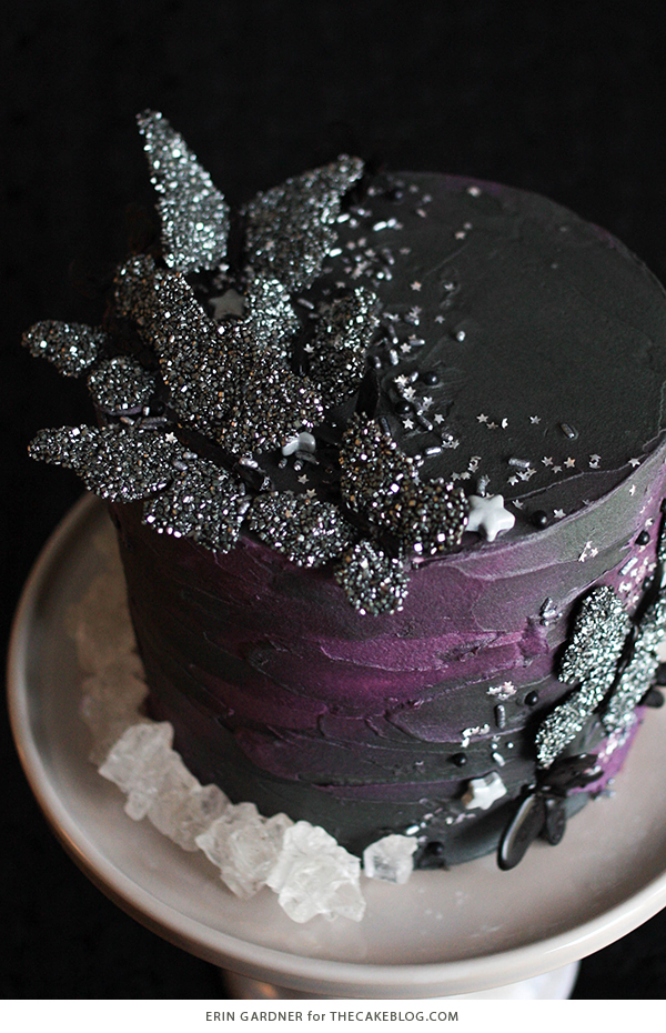 How to make a creepy-cool Black Butterfly Cake for Halloween! | Erin Gardner for TheCakeBlog.com