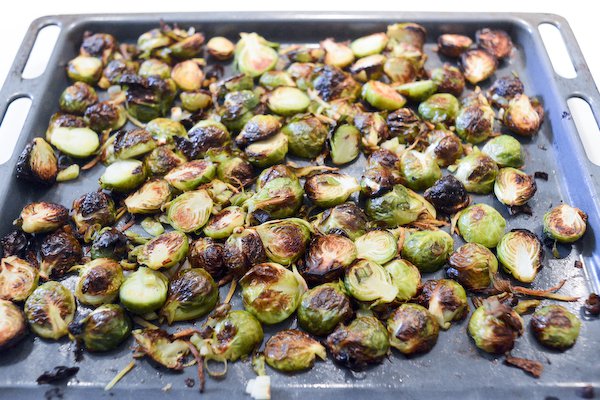 Roasted Brussels sprouts with ginger
