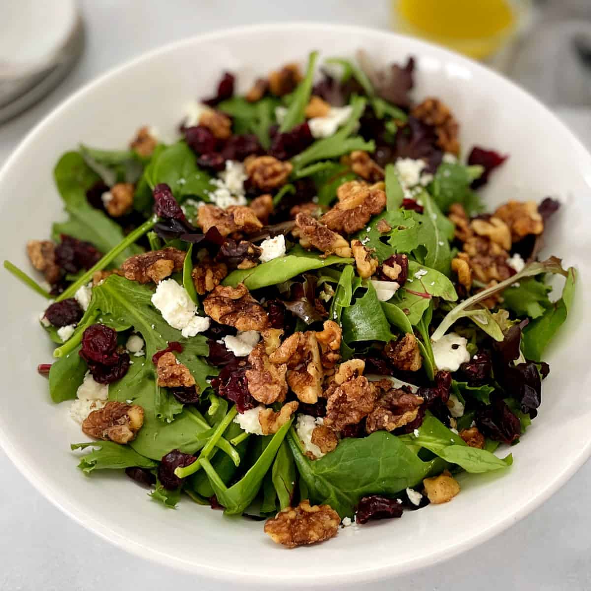 candied walnut and cranberry salad