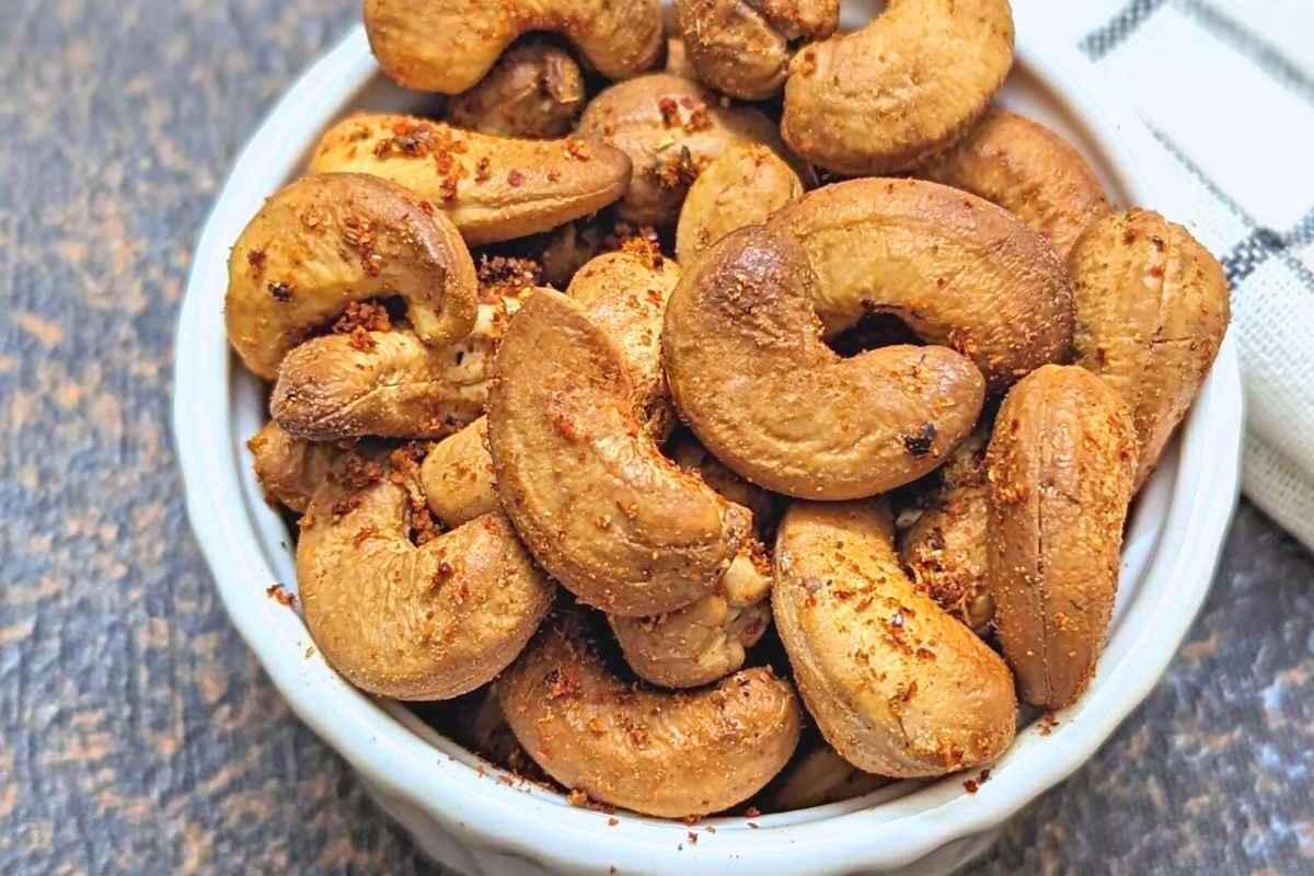 Roasted cashews in air fryer