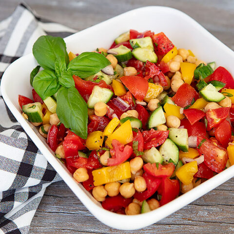 Chickpea, Tomato, & Cucumber Salad