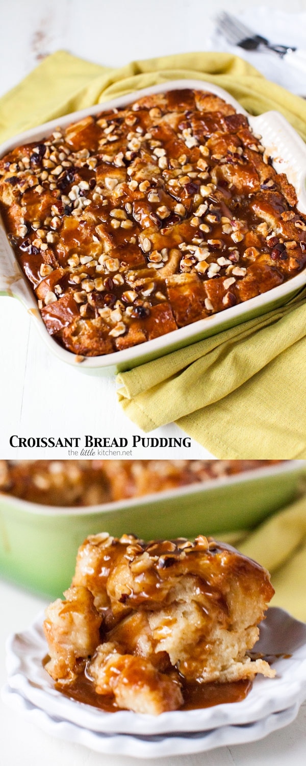 Croissant Bread Pudding with Espresso Butterscotch Sauce from thelittlekitchen.net Croissant Bread Pudding with Espresso Butterscotch Sauce from thelittlekitchen.net