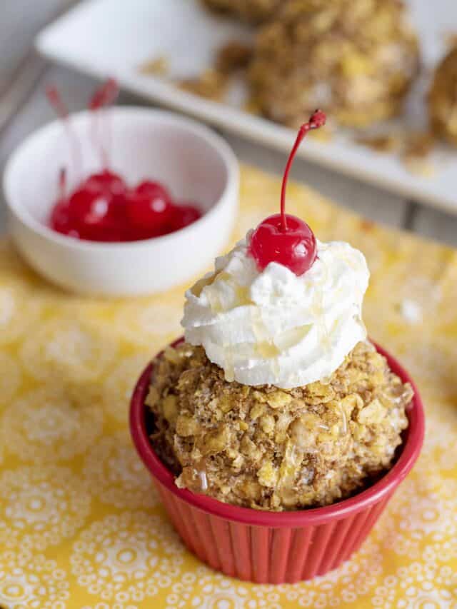 Fried ice cream in a cup