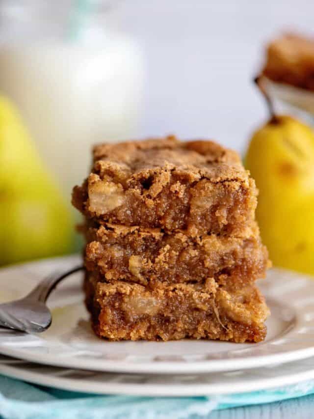 chewy pear bars