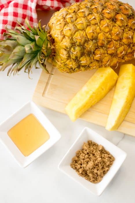 This Easy Grilled Pineapple Recipe can be made in just a few minutes using fresh pineapple, brown sugar and butter. It is the perfect recipe for grilling season!
