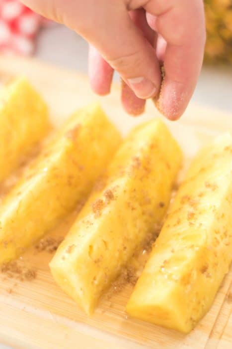 This Easy Grilled Pineapple Recipe can be made in just a few minutes using fresh pineapple, brown sugar and butter. It is the perfect recipe for grilling season!