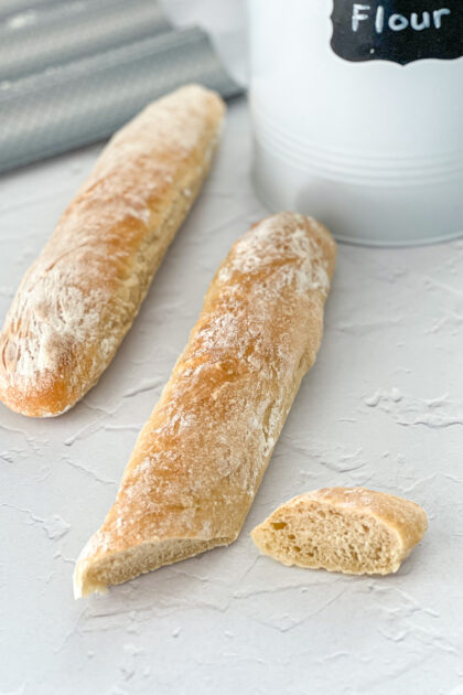 Easy No Knead Baguette Bread recipe