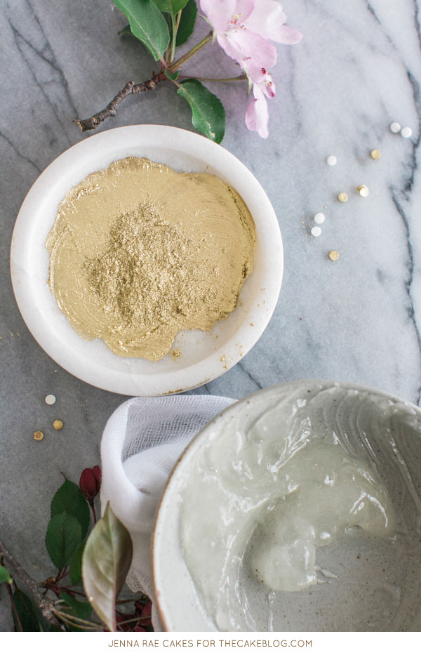 How to make a Gold Sequin Cake | Metallic Sequin Cake Tutorial | by Jenna Rae Cakes for TheCakeBlog.com