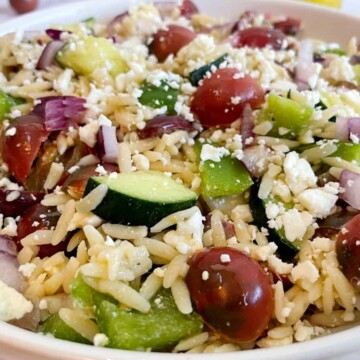 greek orzo pasta with lemon dressing