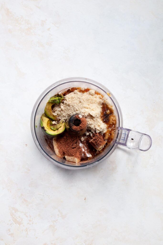 all ingredients in a food processor before blending into a batter