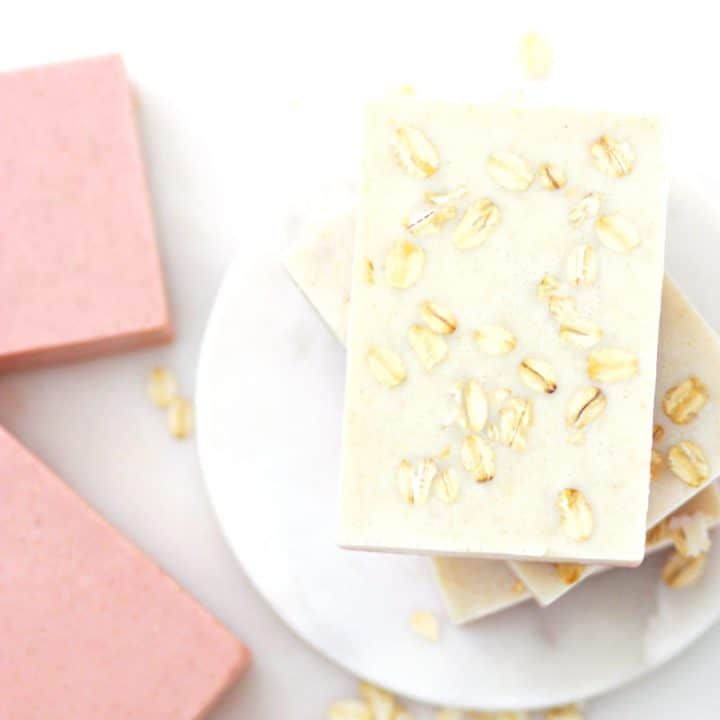 Honey Oatmeal Soap Recipe With Pink Clay
