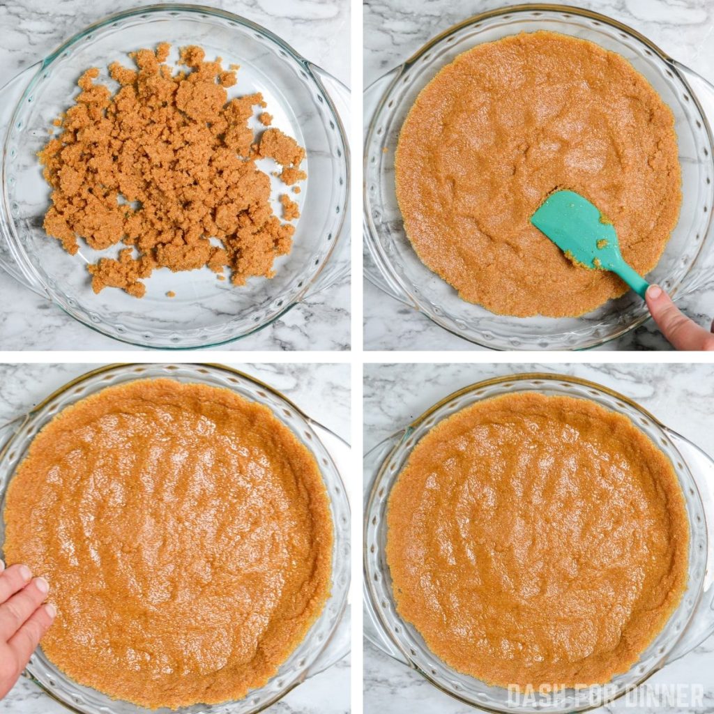 How to make a no bake graham cracker pie crust.