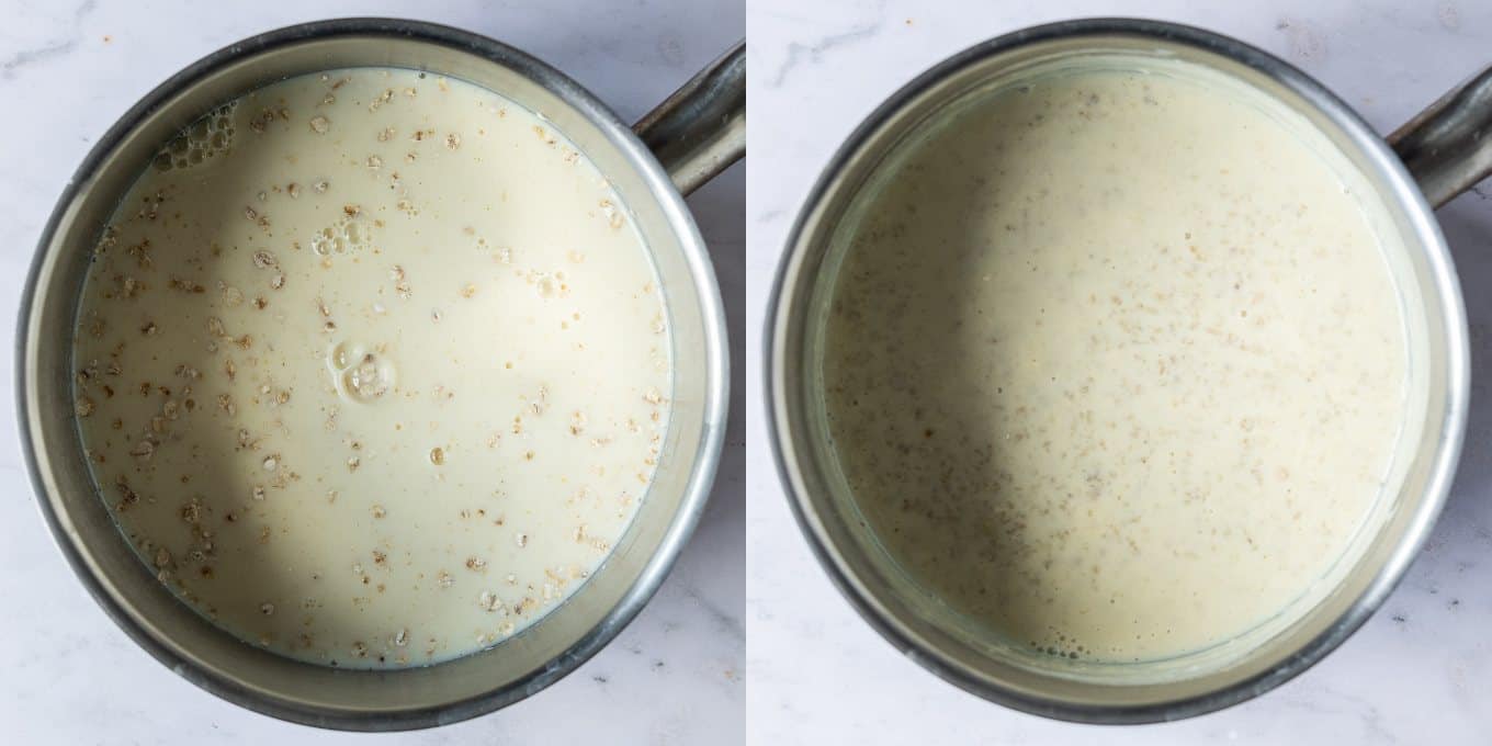 step 1 - cooking the oats