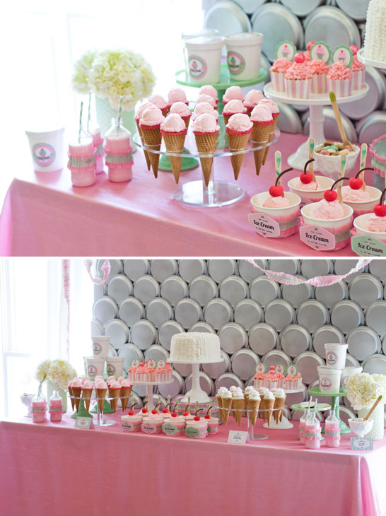 Ice Cream Party | styled by Deliciously Darling | TheCakeBlog.com