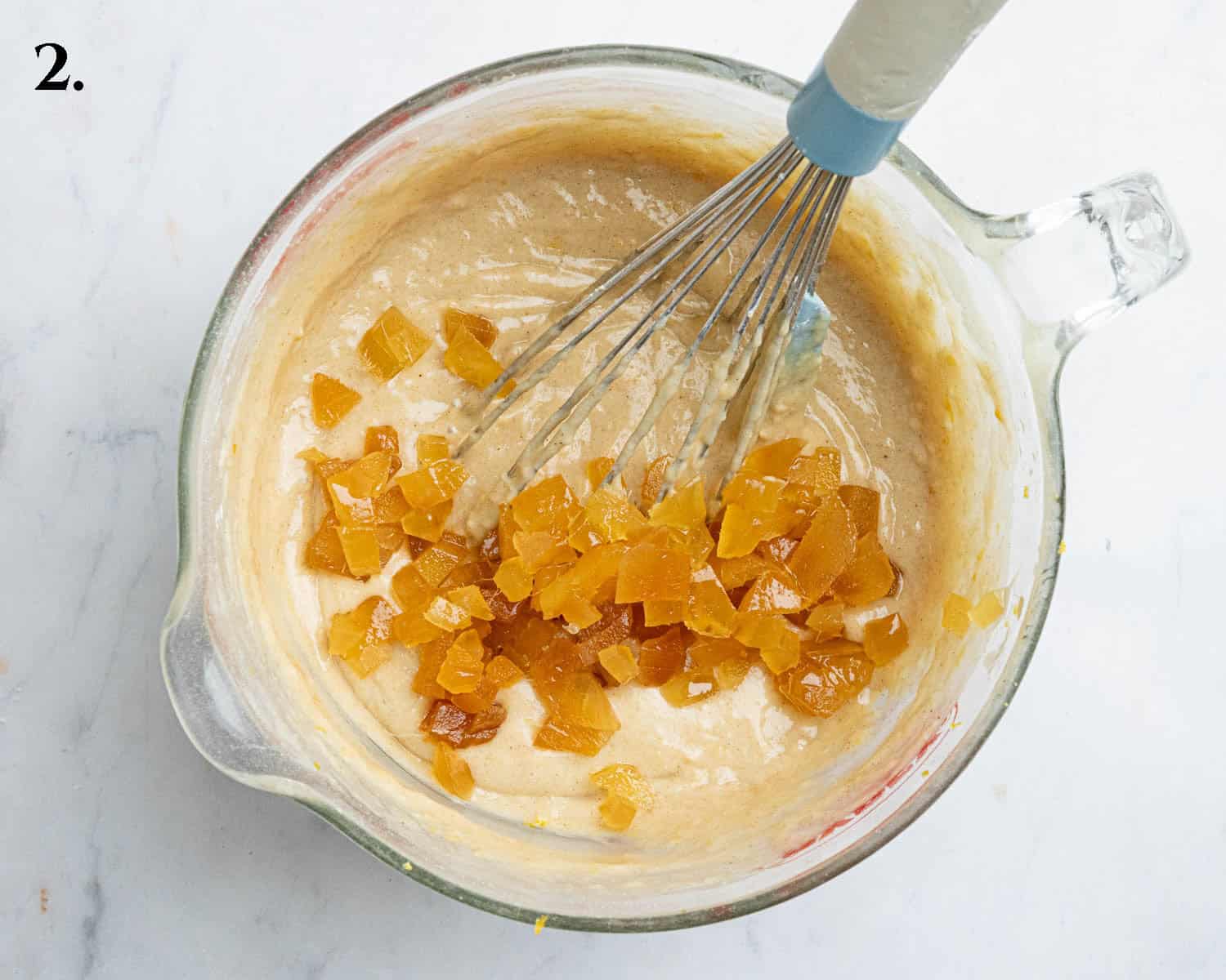 Step 2, the finished batter with the steam ginger.