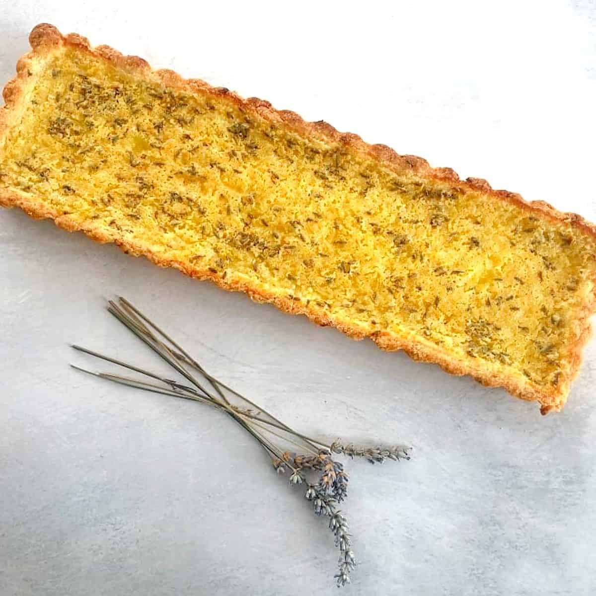 baked lemon lavender tart