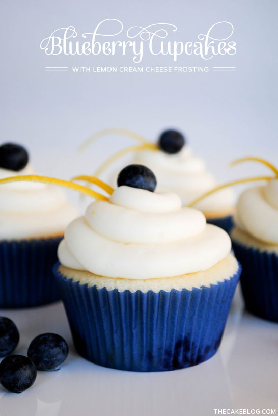 Lemon Blueberry Cupcake Recipe | TheCakeBlog.com