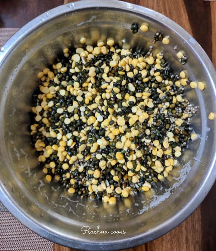 vegan millet and lentil crepe