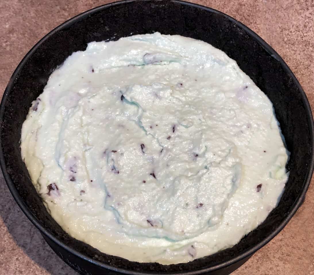 mint ice cream in an oreo crust.
