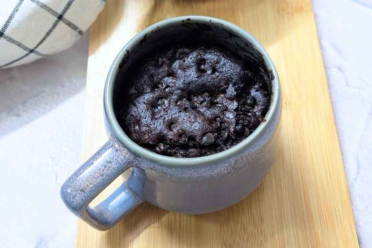 Tasty mug cake in air fryer