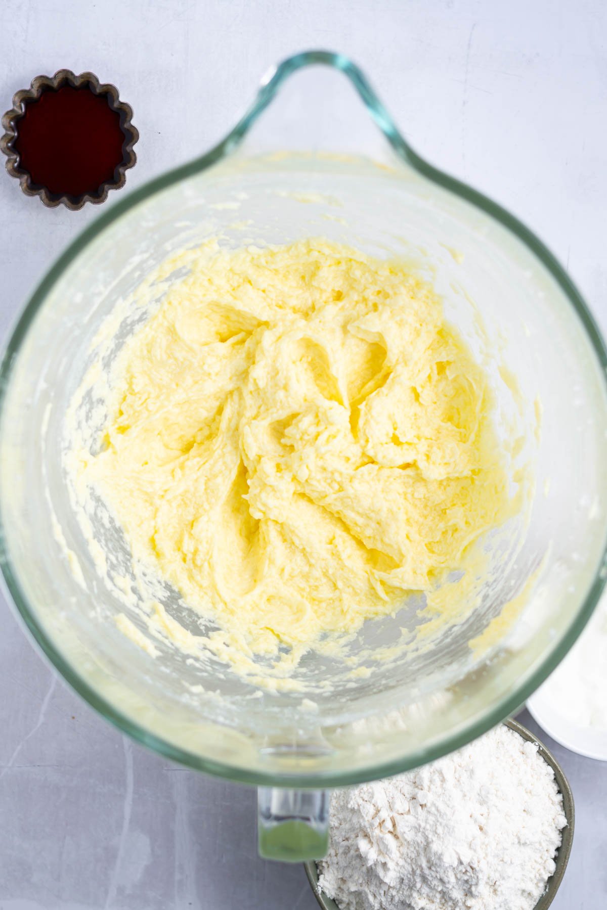 eggs mixed into oreo pound cake batter