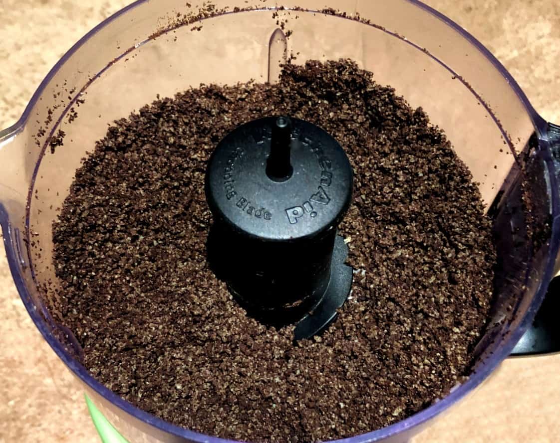 oreos crushed in a food processor.