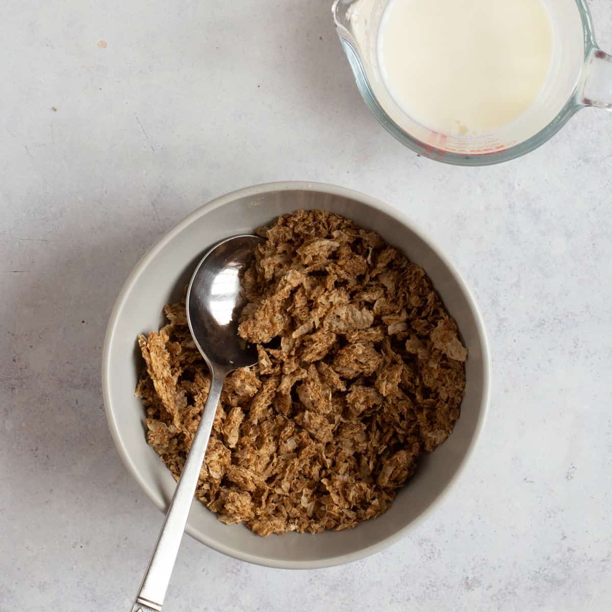 Weetabox crushed with milk