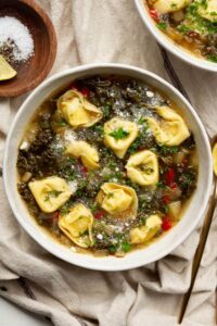 Whole Foods copycat parmesan kale tortellini soup