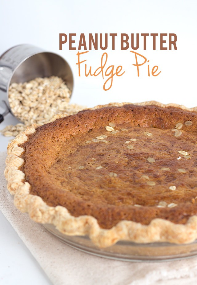 Peanut Butter Fudge Pie - Gooey peanut butter pie that's incredibly decadent and tastes like a mouthful of chewy fudge. This pie is similar to a pecan pie except with peanut butter. You'll want to make this, You can thank me later
