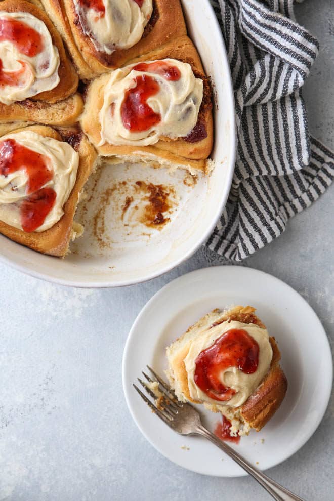 Change up your routine with these Peanut Butter and Jam Sweet Rolls