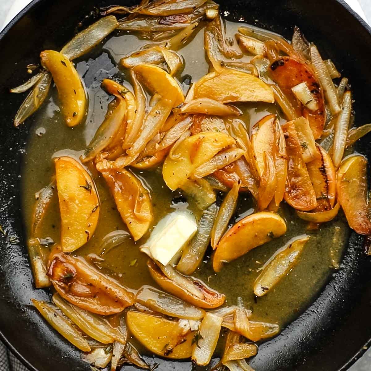 butter added to the pan