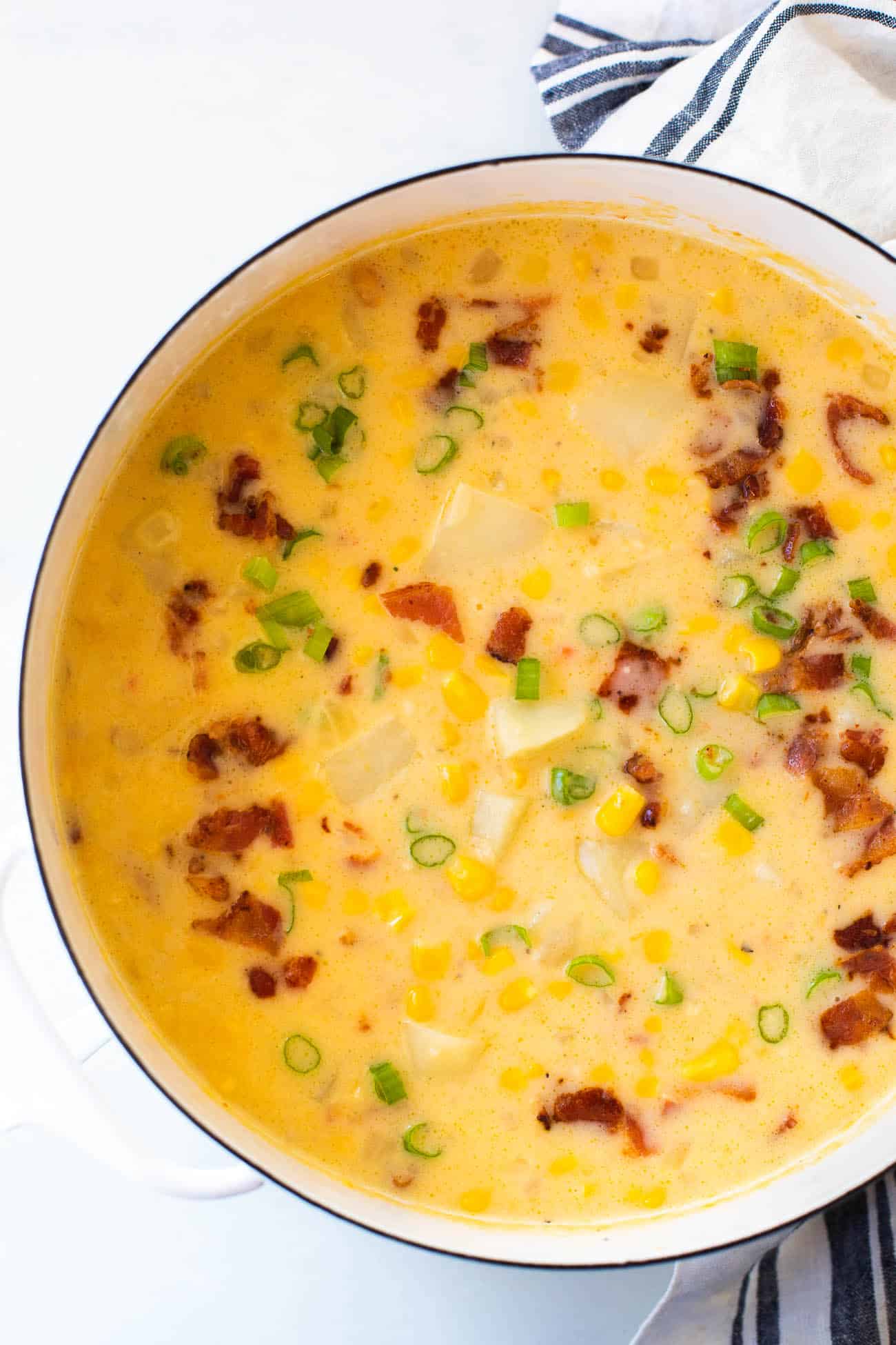 overhead pot shot of stew