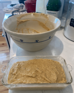 poured batter into pan